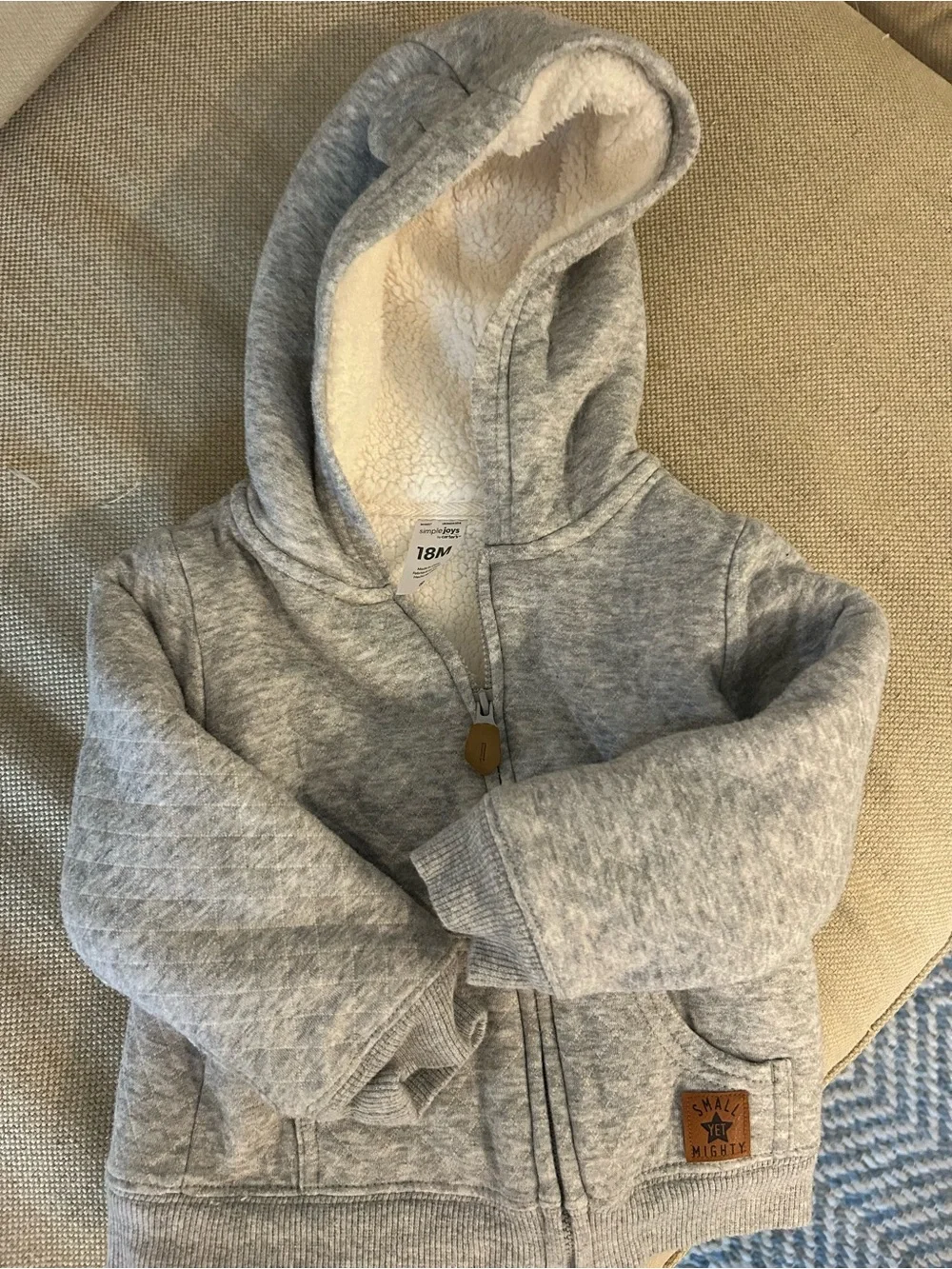 Simple Joys by CartersToddler Sherpa-Lined Zip Hoodie - Gray